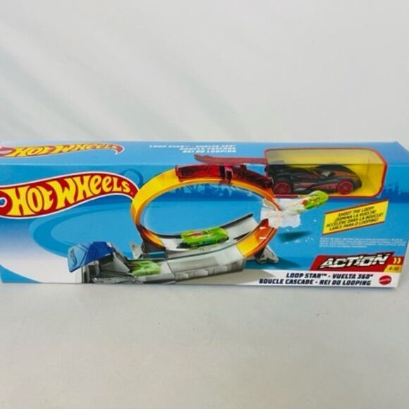 Hot Wheels Action Loop Star Vuelta 360 With Red Diecast Car New in Box - Picture 1 of 5